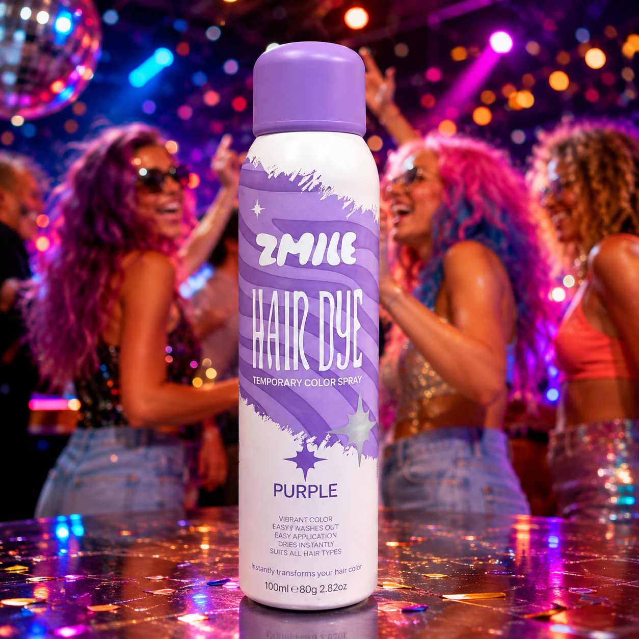 ZMILE Purple Temporary Hair Color Spray | Wash-Out Hair Dye | 2.82 oz