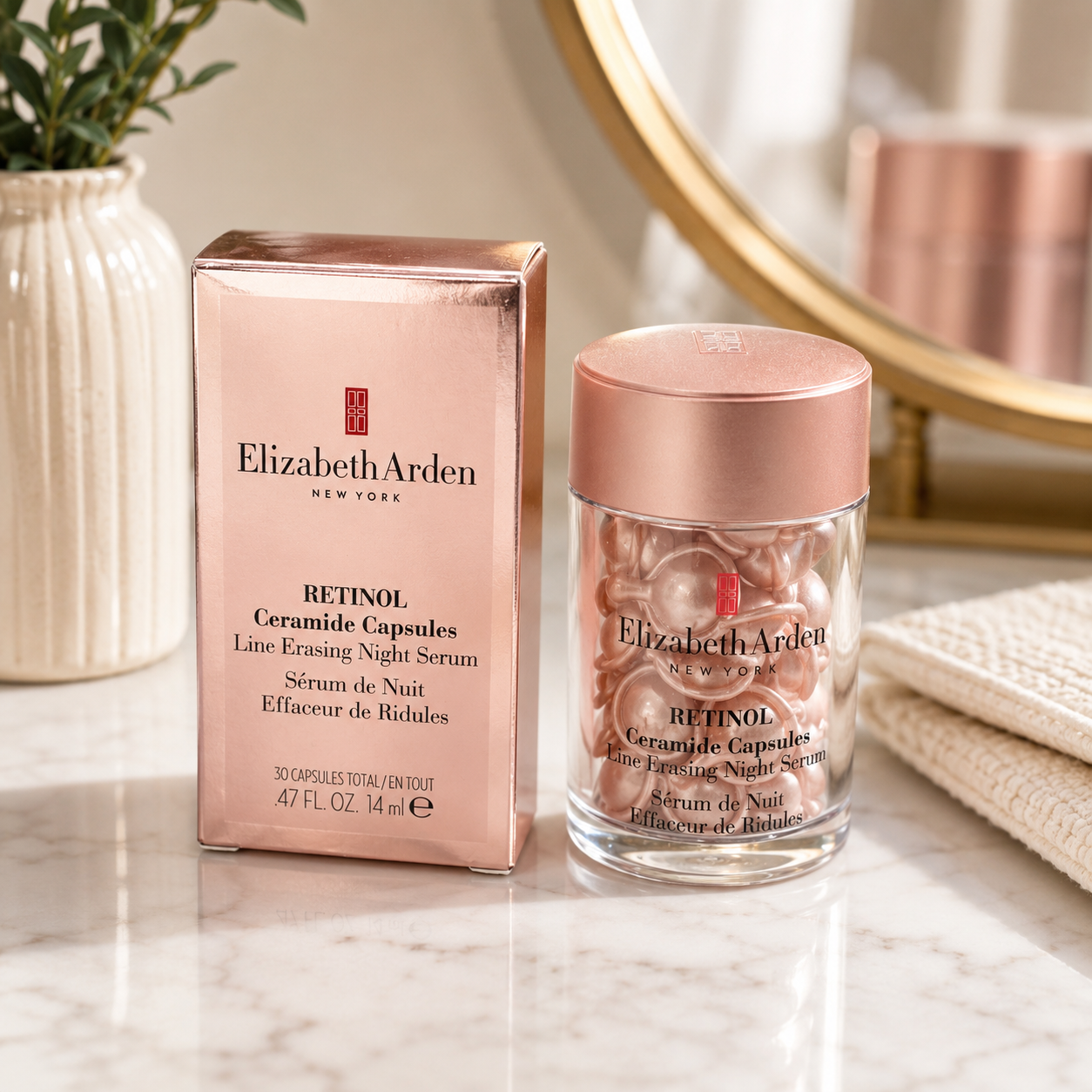 Elizabeth Arden Retinol Ceramide Capsules Line Erasing Night Serum (30 Capsules)