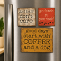 Coffee, Dogs & Cozy Days Magnet Set