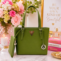 Valentino Orlandi Green Tote Bag with Matching Wristlet