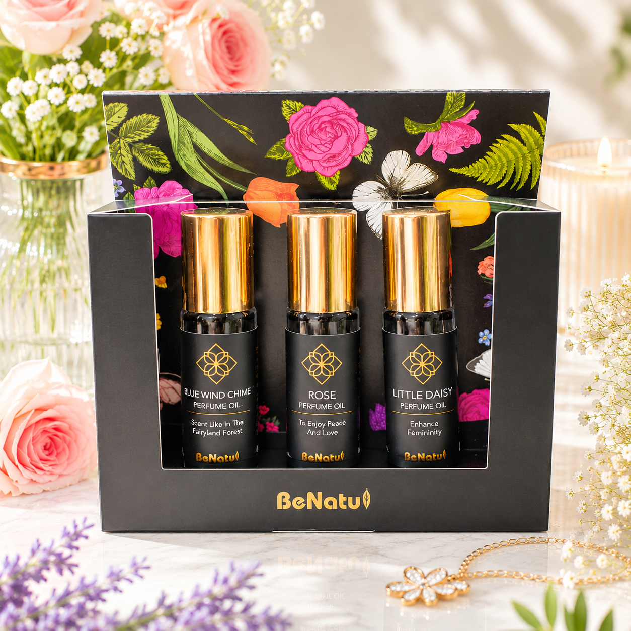 BeNatu Perfume Oil Collection – Luxury Botanical Fragrance Trio