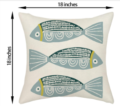 🐟 Coastal Fish Accent Pillow Set 🐟