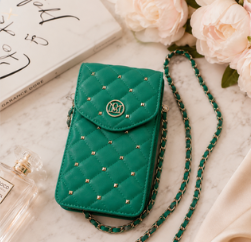 Badgley Mischka Green Phone Holder Crossbody
