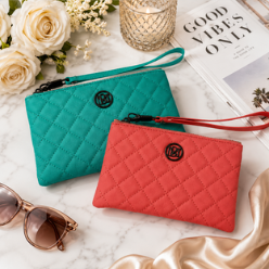 Badgley Mischka Small Quilted Wallet Wristlet