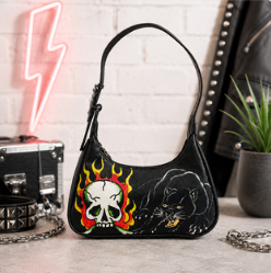 ED HARDY BLACK PANTHER SHOULDER BAG