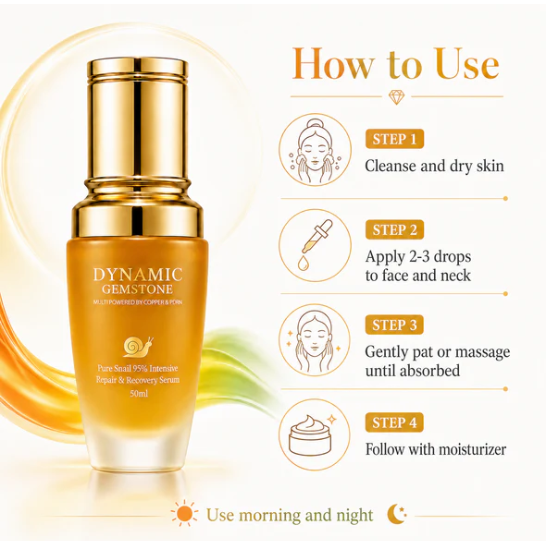 Dynamic Gemstone Snail Skincare Collection – 3-Piece Luxury Set