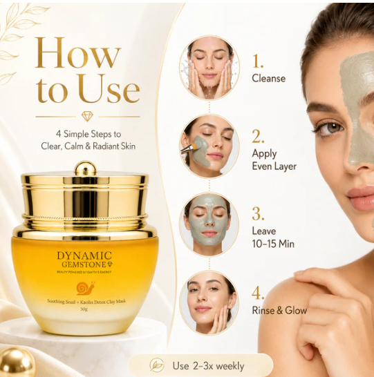 Dynamic Gemstone Snail Skincare Collection – 3-Piece Luxury Set